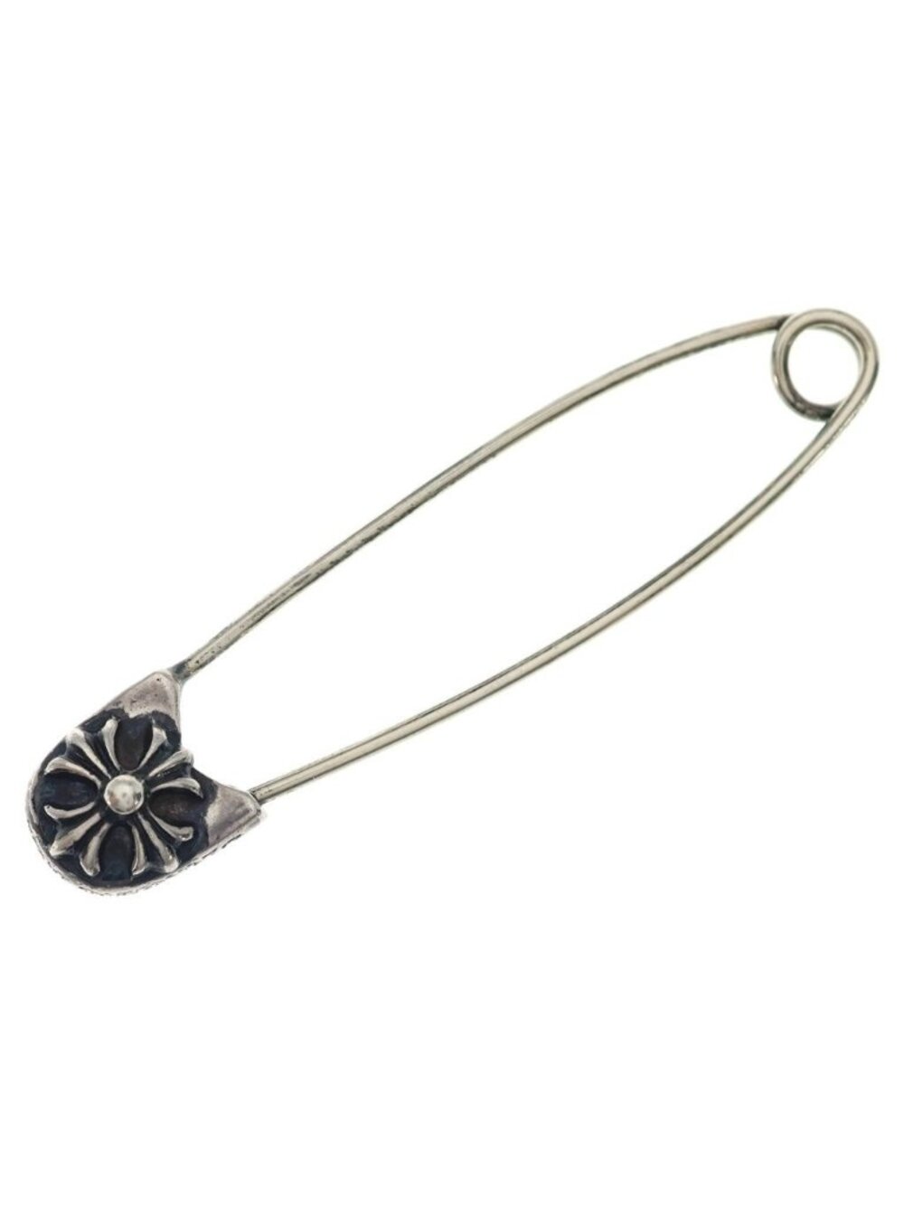 Chrome Hearts Safetypin LG Safety Pin Large Silver Necklace